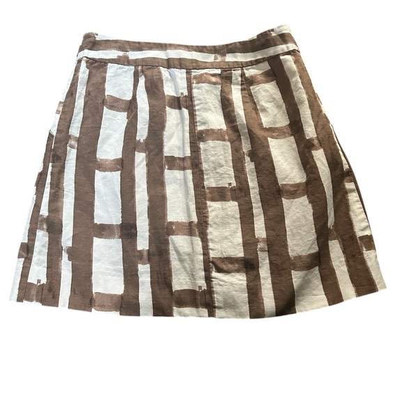 Banana Republic Skirt, Linen/cotton wrap mini, sz 4, button closure, pockets - Picture 8 of 10